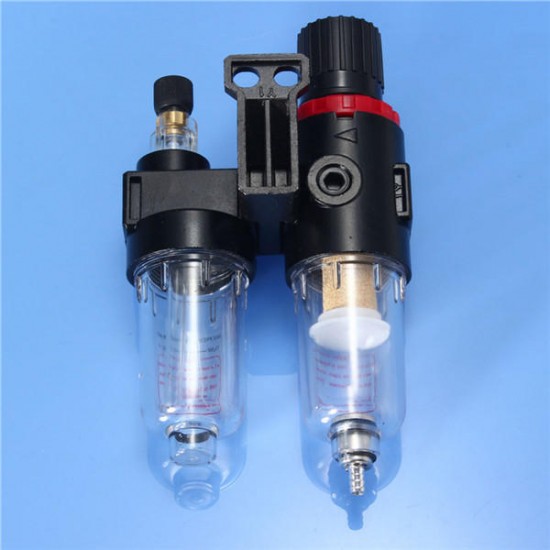 G1/4inch In line Air Compressor Filter Regulator Gauge Trap Oil Water Regulator