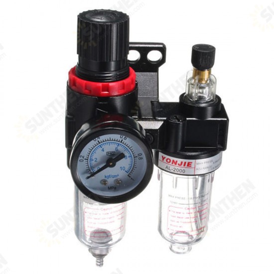 G1/4inch In line Air Compressor Filter Regulator Gauge Trap Oil Water Regulator