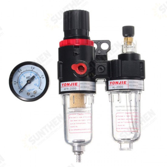 G1/4inch In line Air Compressor Filter Regulator Gauge Trap Oil Water Regulator G1/4inch In line Air Compressor Filter Regulator Gauge Trap Oil Water Regulator
