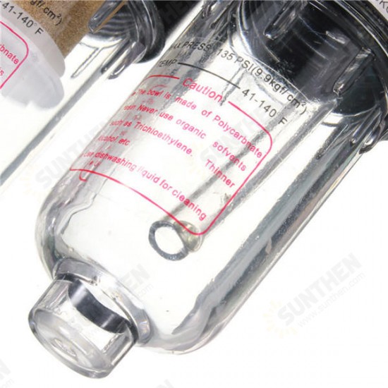G1/4inch In line Air Compressor Filter Regulator Gauge Trap Oil Water Regulator G1/4inch In line Air Compressor Filter Regulator Gauge Trap Oil Water Regulator