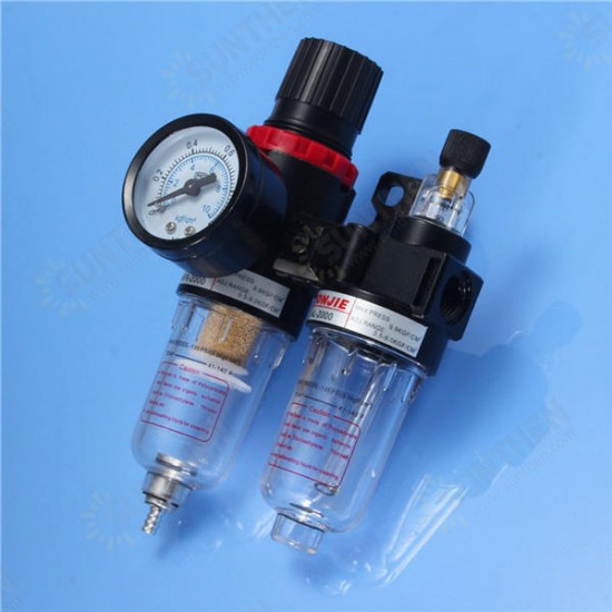 G1/4inch In line Air Compressor Filter Regulator Gauge Trap Oil Water Regulator G1/4inch In line Air Compressor Filter Regulator Gauge Trap Oil Water Regulator