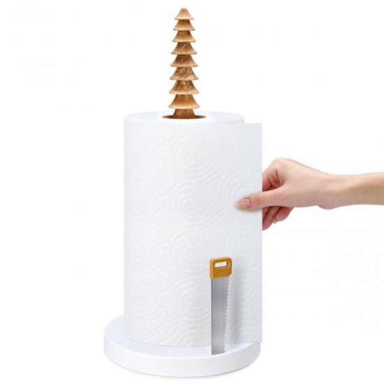 Kitchen Paper Towel Holder Standing Bathroom Tissue Roll Dispenser Storage