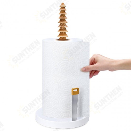 Kitchen Paper Towel Holder Standing Bathroom Tissue Roll Dispenser Storage