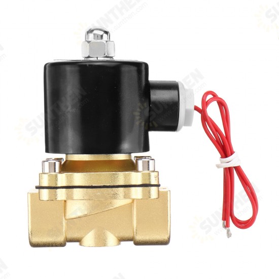 DN15 NPT 1/2 Inch Brass Electric Solenoid Valve AC 220V/DC 12V/DC 24V Normally Closed Water Air Fuels Valve