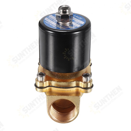 DN20 NPT 3/4 Brass Electric Solenoid Valve AC 220V/DC 12V/DC 24V Normally Closed Water Air Fuels Valve