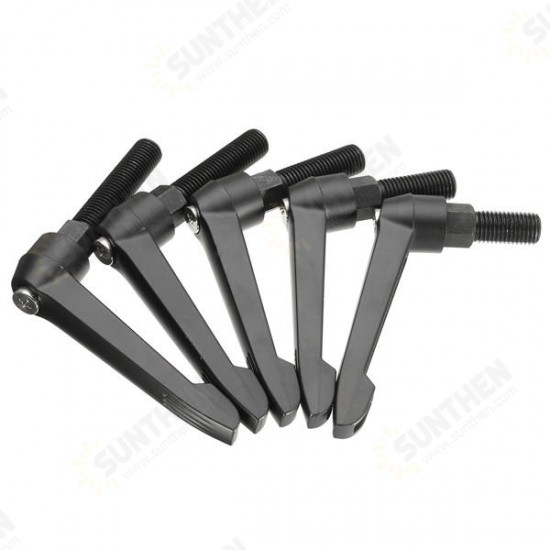 M16 Male Thread Machinery Adjustable Clamp Handle Lever Metalworking M16 Male Thread Machinery Adjustable Clamp Handle Lever Metalworking