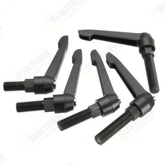 M16 Male Thread Machinery Adjustable Clamp Handle Lever Metalworking M16 Male Thread Machinery Adjustable Clamp Handle Lever Metalworking
