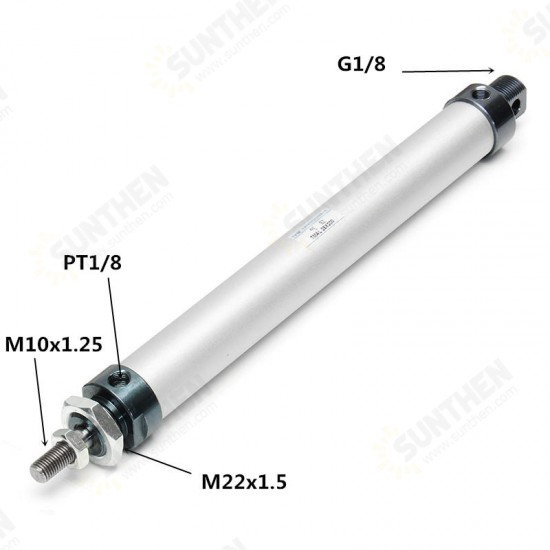 MAL25x200 25mm Bore 200mm Stroke Double Acting Mini Pneumatic Air Cylinder MAL25x200 25mm Bore 200mm Stroke Double Acting Mini Pneumatic Air Cylinder