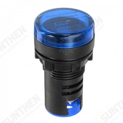 22mm AC 20-500V Digital AC Voltmeter Voltage Meter Gauge Digital Display Indicator Blue