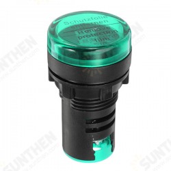 22mm Digital AC Voltmeter AC 50-500V Voltage Meter Gauge Digital Display Indicator Green