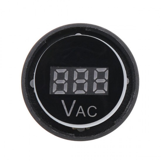 22mm Digital AC Voltmeter AC 50-500V Voltage Meter Gauge Digital Display Indicator Green