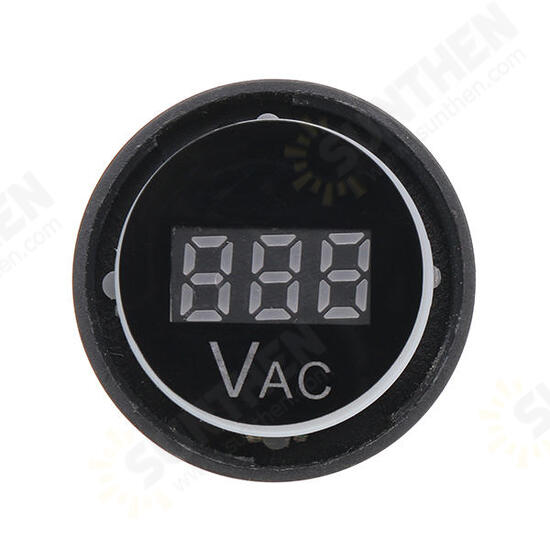 4pcs 22mm AC 20-500V Digital AC Voltmeter Voltage Meter Gauge Digital Display Indicator