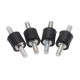 4pcs M3 8x8mm Rubber Mounts Double Ends Screw Anti Vibration Mount Rubber Shock Absorber