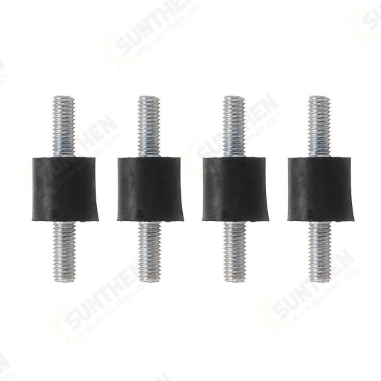 4pcs M3 8x8mm Rubber Mounts Double Ends Screw Anti Vibration Mount Rubber Shock Absorber