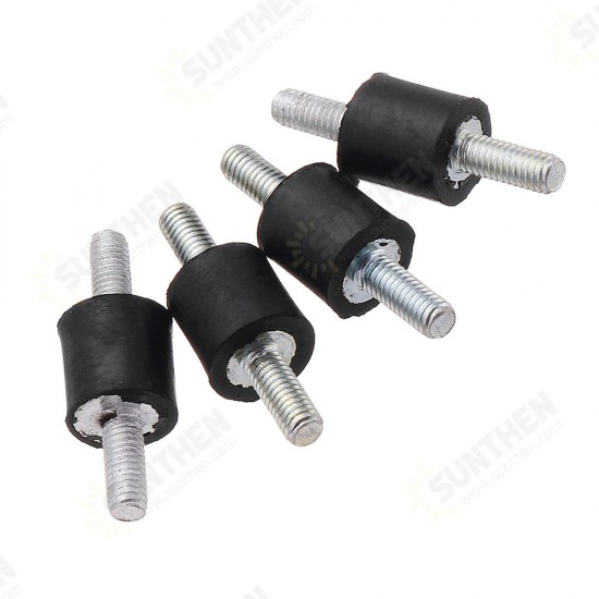 4pcs M3 8x8mm Rubber Mounts Double Ends Screw Anti Vibration Mount Rubber Shock Absorber