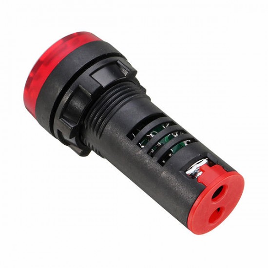AD16-22SM AC 220V 22mm Indicator Light Signal Lamp Flash Buzzer Red