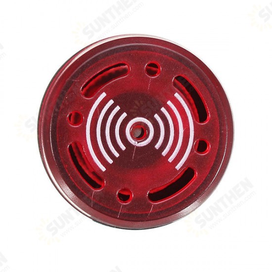 AD16-22SM AC 220V 22mm Indicator Light Signal Lamp Flash Buzzer Red