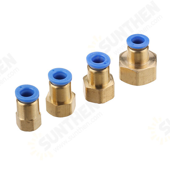 Pneumatic Connector PCF Female Thread Straight Quick Hose Joint Fittings 8-01/02/03/04