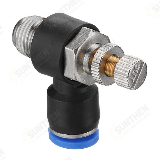 Pneumatic Connector SL Series 8-01 8-02 8-03 8-04mm Adjustable Joint Throttle Valve