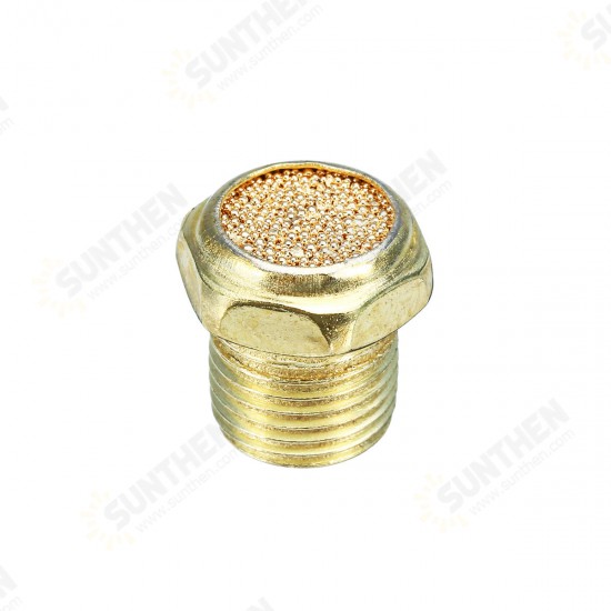 Pneumatic Solenoid Valve Copper Muffler 1/8 1/4 3/8 Inch Flat Head Muffler Exhaust Vent Pneumatic Solenoid Valve Copper Muffler 1/8 1/4 3/8 Inch Flat Head Muffler Exhaust Vent