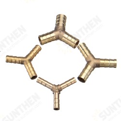 Adapter Brass Barb Y Shape 3 Ways Pipes Fitting 6/8/10/12mm Pneumatic Component Hose Coupler Adapter Brass Barb Y Shape 3 Ways Pipes Fitting 6/8/10/12mm Pneumatic Component Hose Coupler