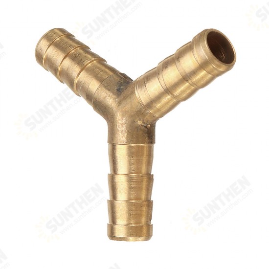 Adapter Brass Barb Y Shape 3 Ways Pipes Fitting 6/8/10/12mm Pneumatic Component Hose Coupler