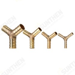 Adapter Brass Barb Y Shape 3 Ways Pipes Fitting 6/8/10/12mm Pneumatic Component Hose Coupler Adapter Brass Barb Y Shape 3 Ways Pipes Fitting 6/8/10/12mm Pneumatic Component Hose Coupler