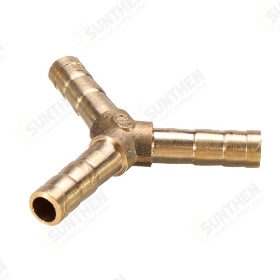 Adapter Brass Barb Y Shape 3 Ways Pipes Fitting 6/8/10/12mm Pneumatic Component Hose Coupler