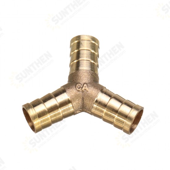 Adapter Brass Barb Y Shape 3 Ways Pipes Fitting 6/8/10/12mm Pneumatic Component Hose Coupler