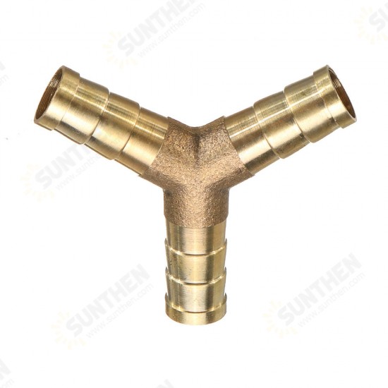 Adapter Brass Barb Y Shape 3 Ways Pipes Fitting 6/8/10/12mm Pneumatic Component Hose Coupler