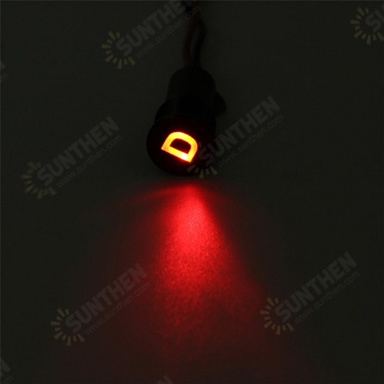 Universal 12V 10mm Waterproof LED Dash Panel Warning Light Indicator Lamp