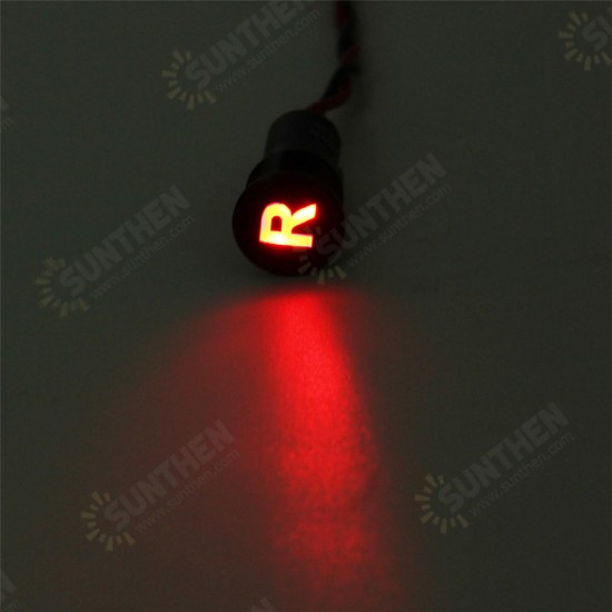 Universal 12V 10mm Waterproof LED Dash Panel Warning Light Indicator Lamp