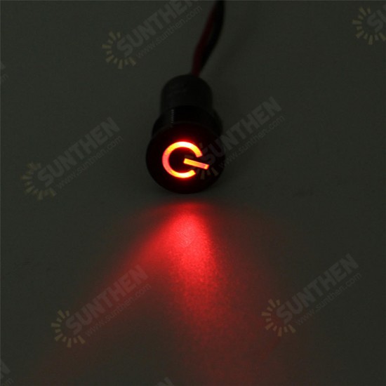 Universal 12V 10mm Waterproof LED Dash Panel Warning Light Indicator Lamp