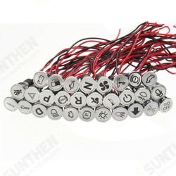 Universal 12V 12mm Waterproof LED Dash Panel Warning Light Indicator Lamp Universal 12V 12mm Waterproof LED Dash Panel Warning Light Indicator Lamp