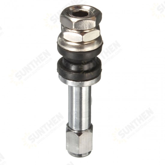 Universal Chrome Flush Mount Metal Tire Tyre Valve Stems Bolt With Cap TR48