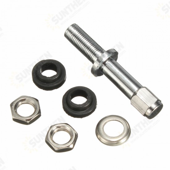 Universal Chrome Flush Mount Metal Tire Tyre Valve Stems Bolt With Cap TR48