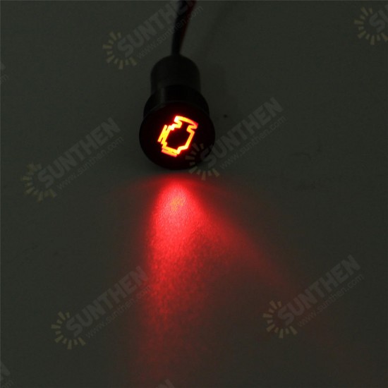 Universal Pre-wired 12V 24V 36V 10mm Waterproof LED Dash Panel Warning Light Metal Indicator Lamp