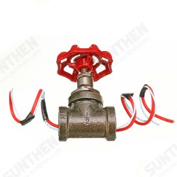 Vintage Steampunk 1/2 Inch Stop Valve Light Switch With Wire Pass Thru Red Iron