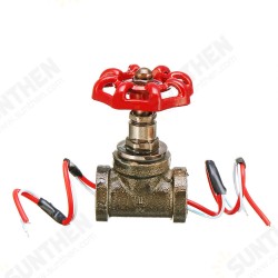 Vintage Steampunk 1/2 Inch Stop Valve Light Switch With Wire Pass Thru Red Iron