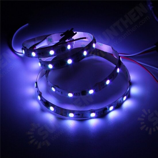 1M 9.6W DC 12V WS2811 48 SMD 5050 LED RGB Changeable Flexible Strip Light Individually addressable