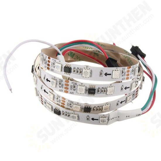 1M 9.6W DC 12V WS2811 48 SMD 5050 LED RGB Changeable Flexible Strip Light Individually addressable