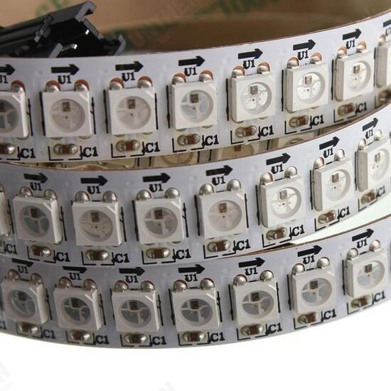 1M WS2812B 5050 RGB Changeable LED Strip Light 144 Leds Non-waterproof Individual Addressable 5V