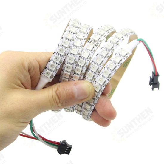 1M WS2812B Full Color Non-waterproof 144LEDs RGB Strip Light with 17 Keys Remote Control DC5V