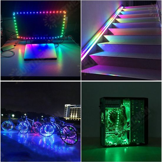 DC5V 1M 2M 3M WS2812 SMD5050 Waterproof Smart IC USB LED Strip Light+17 Keys Remote Control