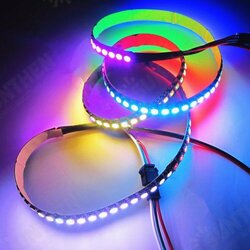 WS2812B 3.2ft 1m 144 leds 5050 RGB LED Strip Addressable Light Strip Non-Waterproof IP20 WS2812B 3.2ft 1m 144 leds 5050 RGB LED Strip Addressable Light Strip Non-Waterproof IP20