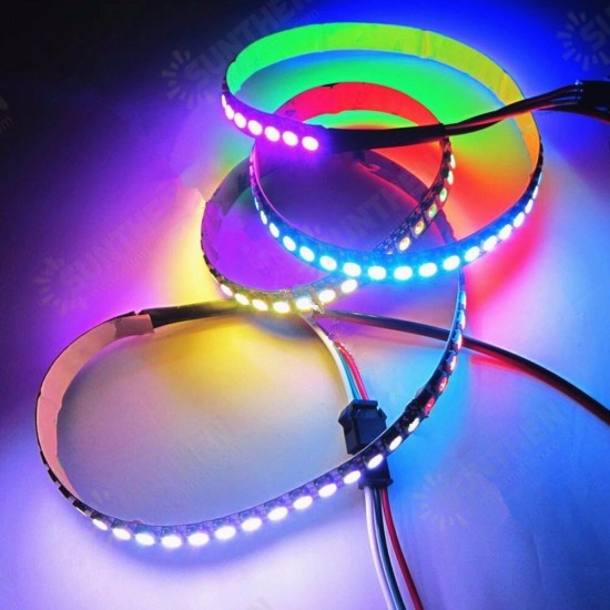 WS2812B 3.2ft 1m 144 leds 5050 RGB LED Strip Addressable Light Strip Non-Waterproof IP20