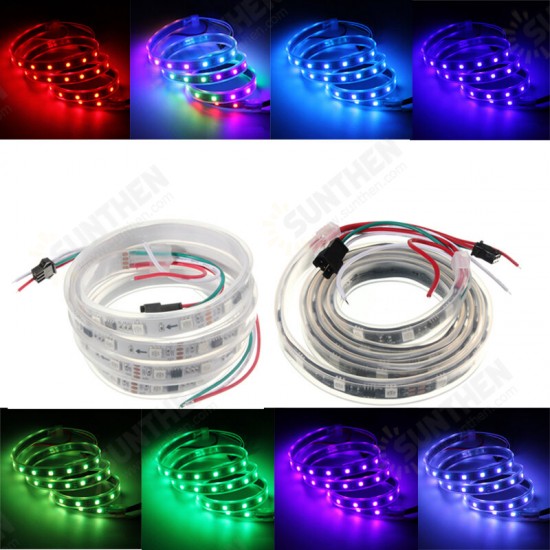 WS2811 1M LED Strip 48 SMD 5050 RGB Dream Color waterproof IP65 DC 12V