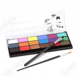 18 Colors Face Paint Kit Face Body Tattoo Paint for Music Festivals Parties Halloween 18 Colors Face Paint Kit Face Body Tattoo Paint for Music Festivals Parties Halloween