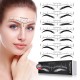 100PCS Eyebrow Stencil One-time Eyebrow Grooming Stencil Measure Ruler Brow Shaper Makeup Shaping Tool