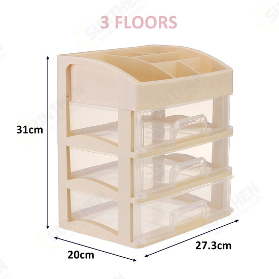 1/2/3 Layer Cosmetic Makeup Organiser Holder Tidy Storage Jewelry Box Shelf Cabinet Drawer